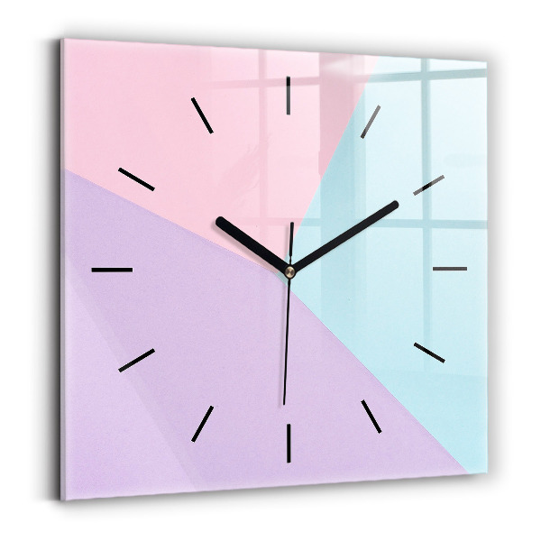 Square wall clock Pastel pattern