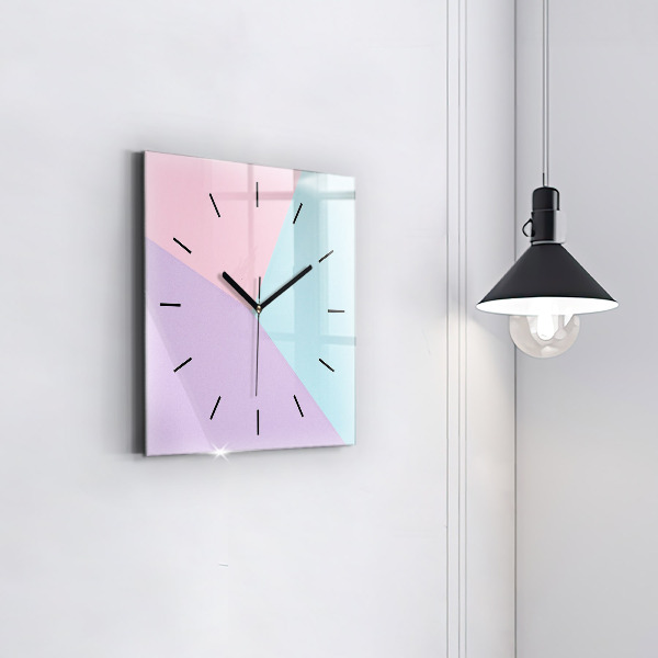 Square wall clock Pastel pattern