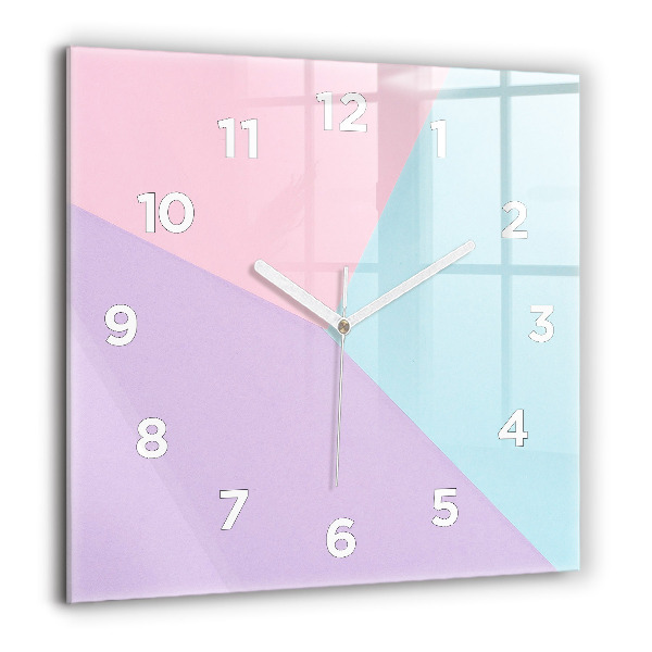 Square wall clock Pastel pattern
