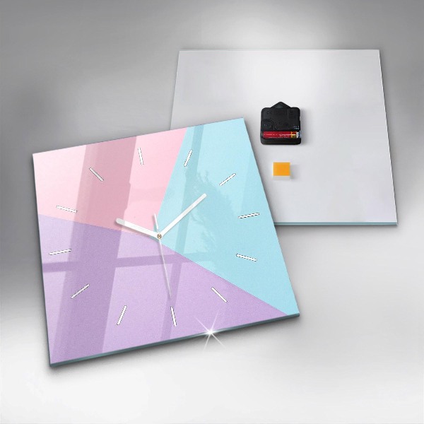 Square wall clock Pastel pattern