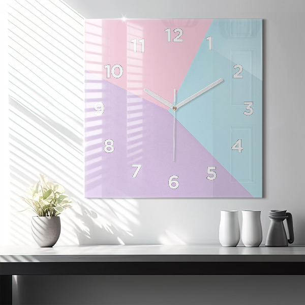 Square wall clock Pastel pattern