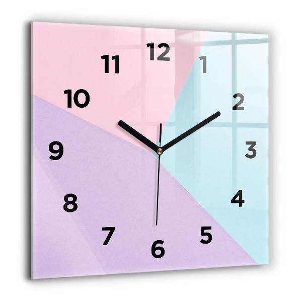 Square wall clock Pastel pattern