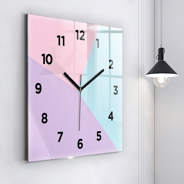Square wall clock Pastel pattern