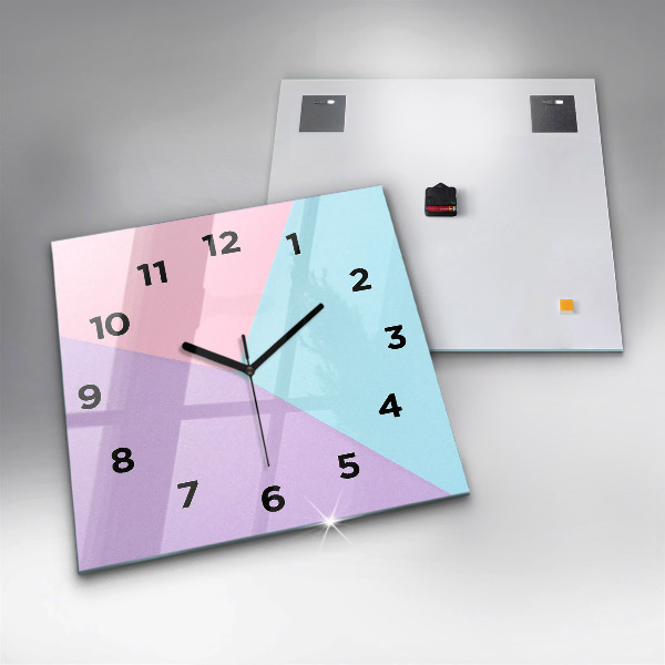 Square wall clock Pastel pattern