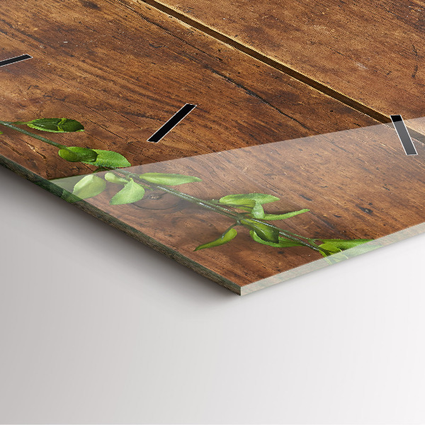 Square wall clock Rustic Wood