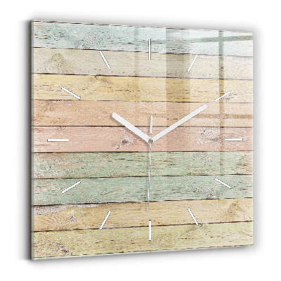 Square wall clock Colorful boards