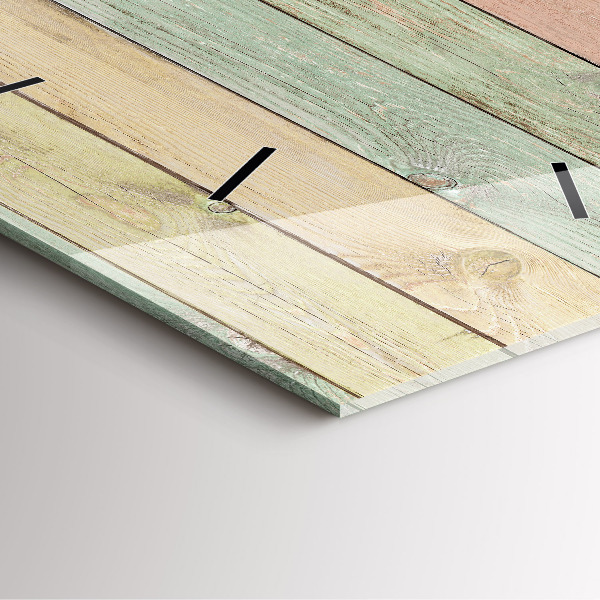 Square wall clock Colorful boards