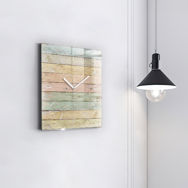 Square wall clock Colorful boards