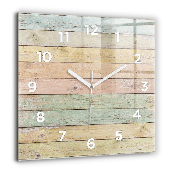 Square wall clock Colorful boards