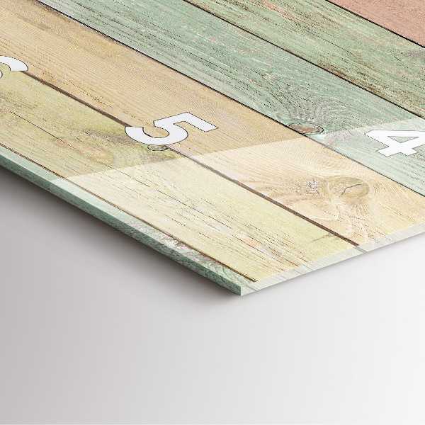 Square wall clock Colorful boards