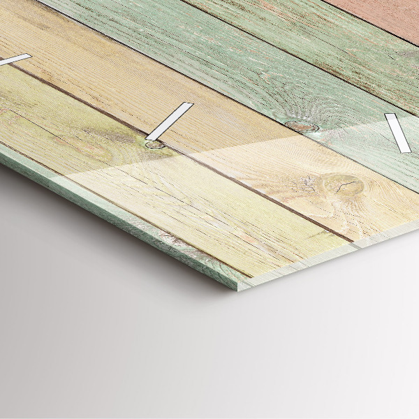 Square wall clock Colorful boards