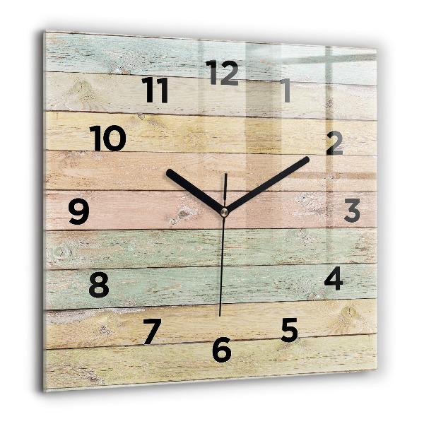 Square wall clock Colorful boards