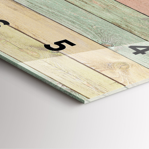 Square wall clock Colorful boards