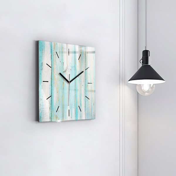Square wall clock Blue boards