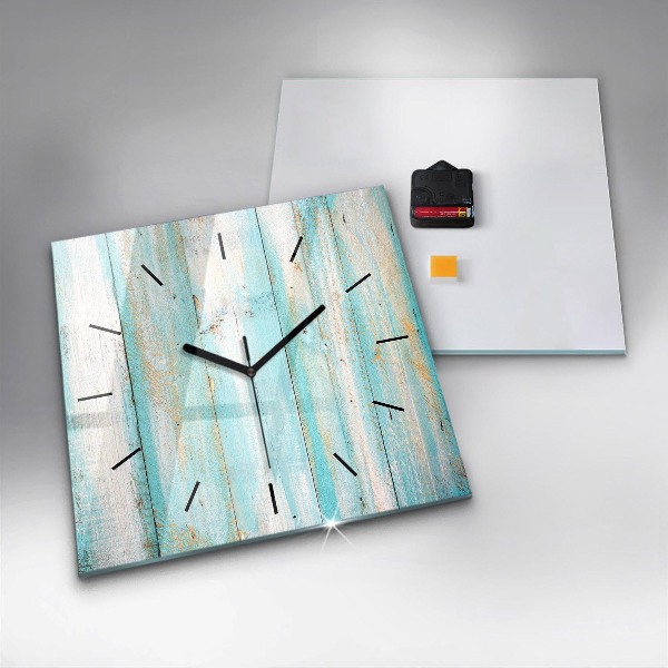Square wall clock Blue boards