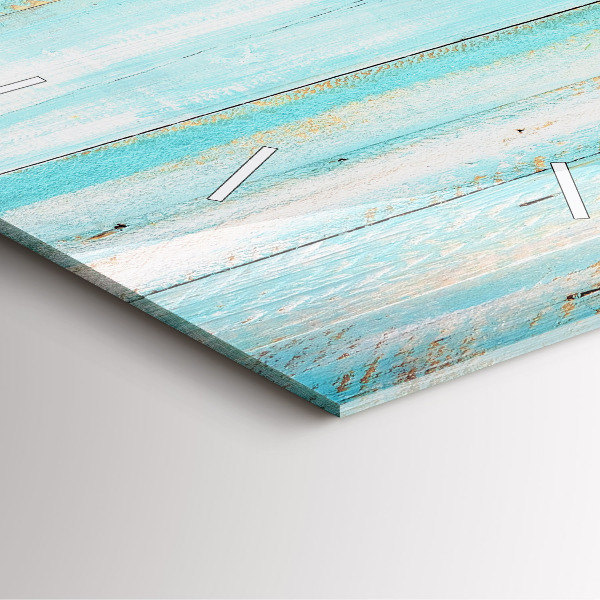 Square wall clock Blue boards