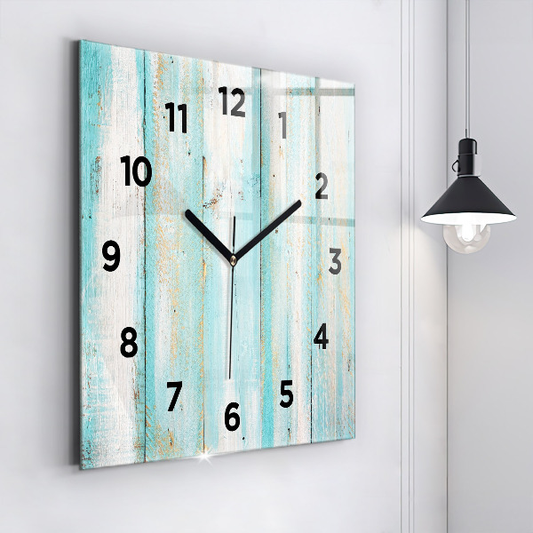 Square wall clock Blue boards