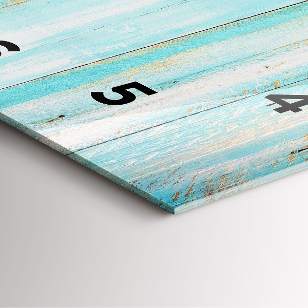 Square wall clock Blue boards