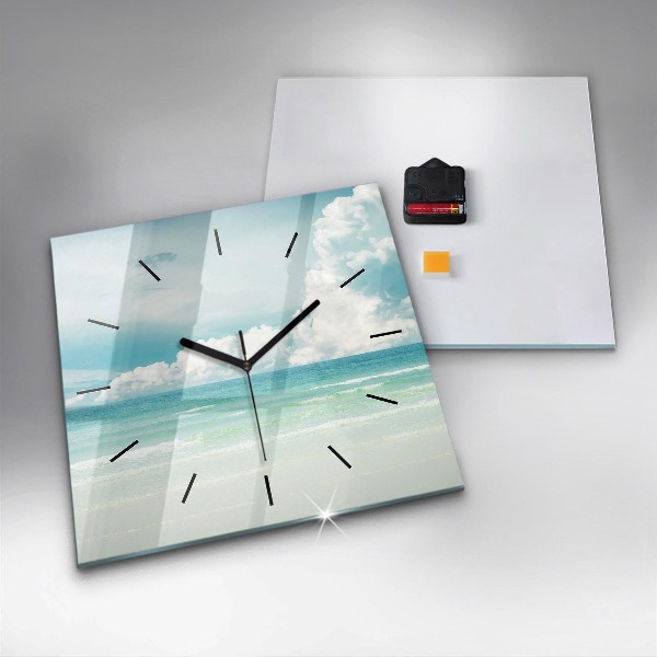 Square wall clock Sea landscape