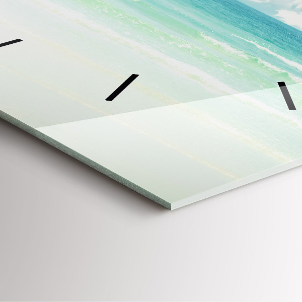 Square wall clock Sea landscape