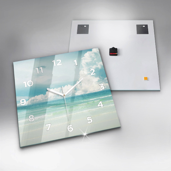 Square wall clock Sea landscape