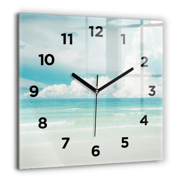 Square wall clock Sea landscape