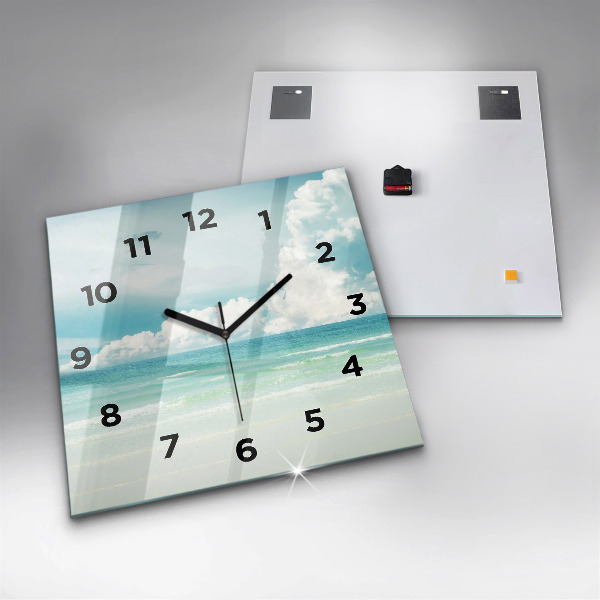 Square wall clock Sea landscape