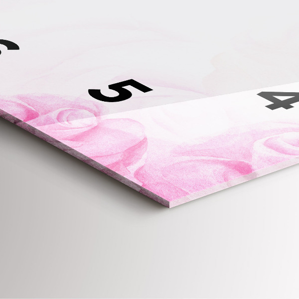 Square wall clock Roses abstract