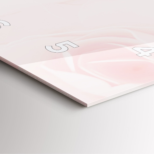 Square wall clock Blooming roses