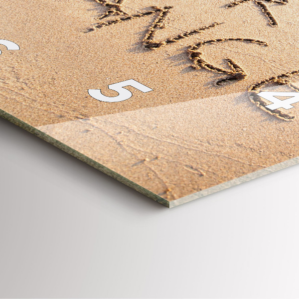 Square wall clock Beach Quote