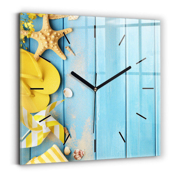 Square wall clock Beach accessories and boards