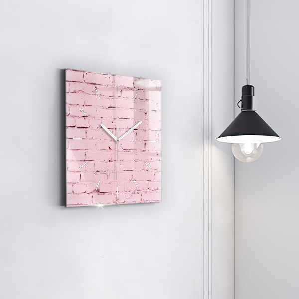 Square wall clock Brick wall