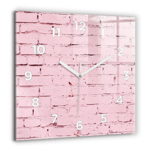 Square wall clock Brick wall