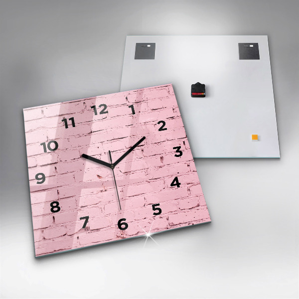 Square wall clock Brick wall
