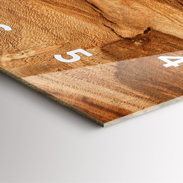 Square wall clock Wood texture