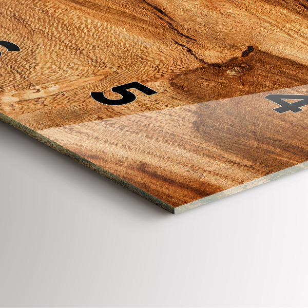 Square wall clock Wood texture