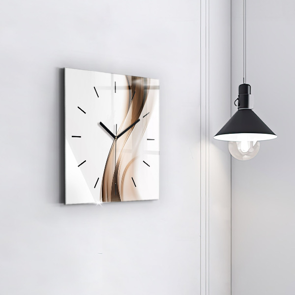Square wall clock Abstraction line