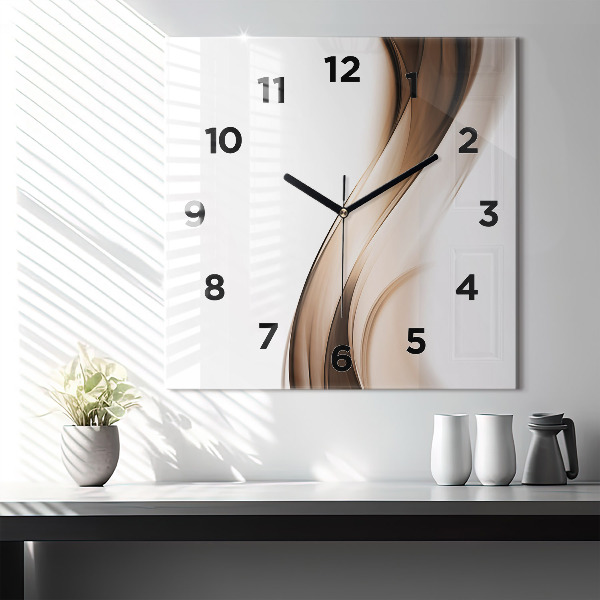 Square wall clock Abstraction line