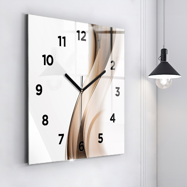 Square wall clock Abstraction line