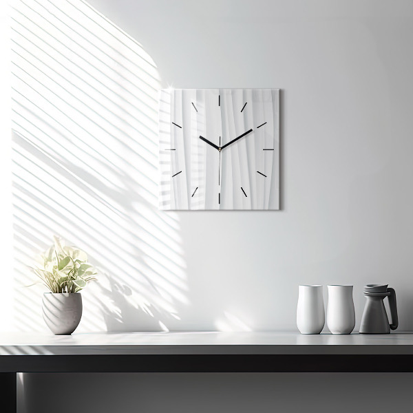 Square wall clock Waves texture