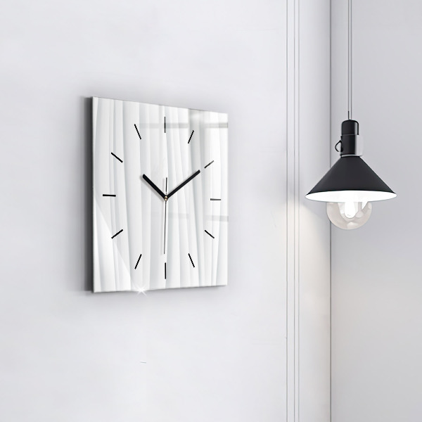 Square wall clock Waves texture