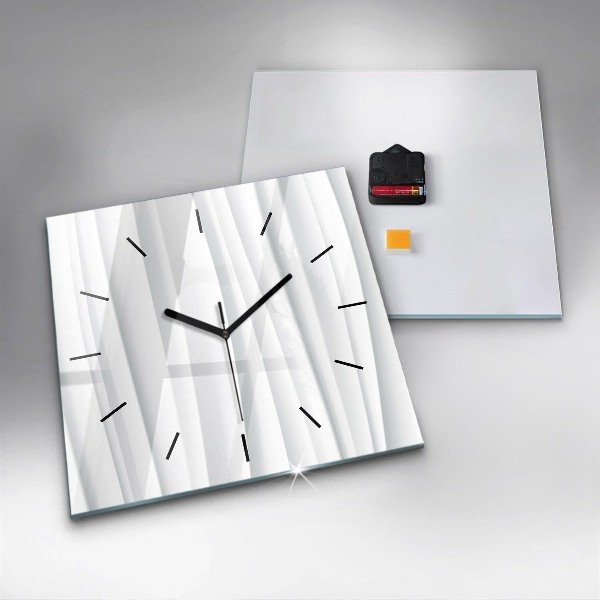 Square wall clock Waves texture