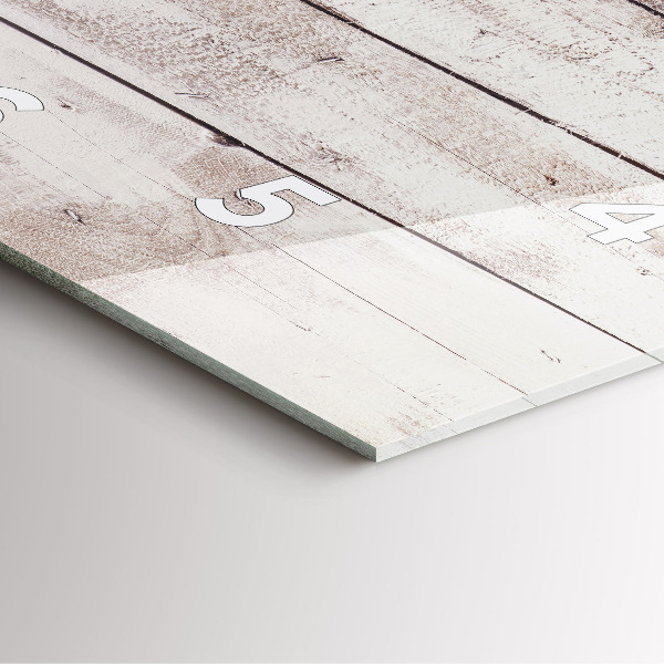 Square wall clock Light wood planks