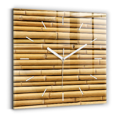 Square wall clock Bamboo sticks