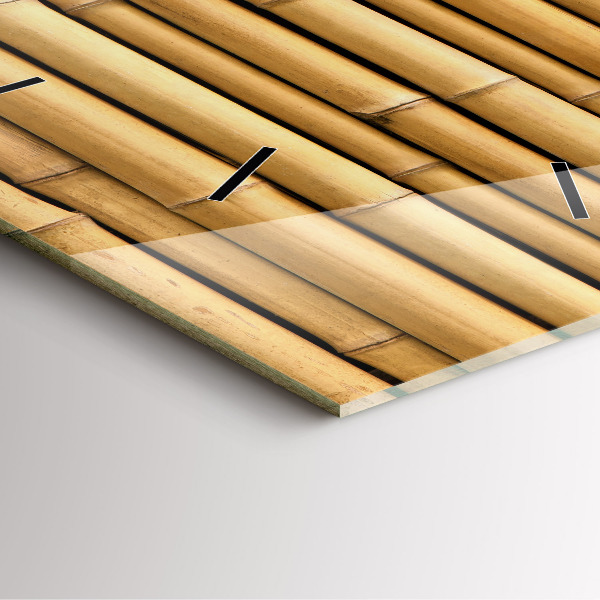 Square wall clock Bamboo sticks