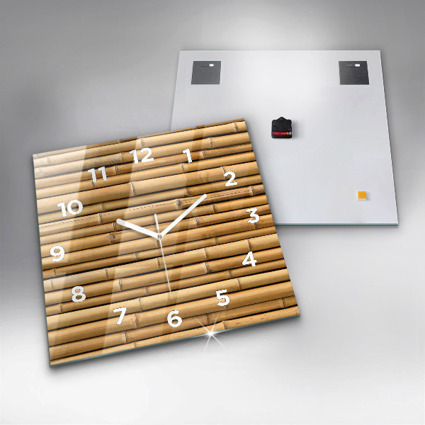 Square wall clock Bamboo sticks
