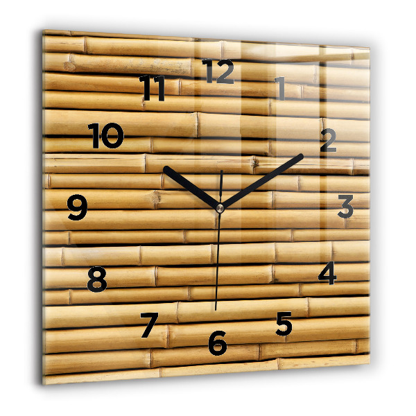 Square wall clock Bamboo sticks