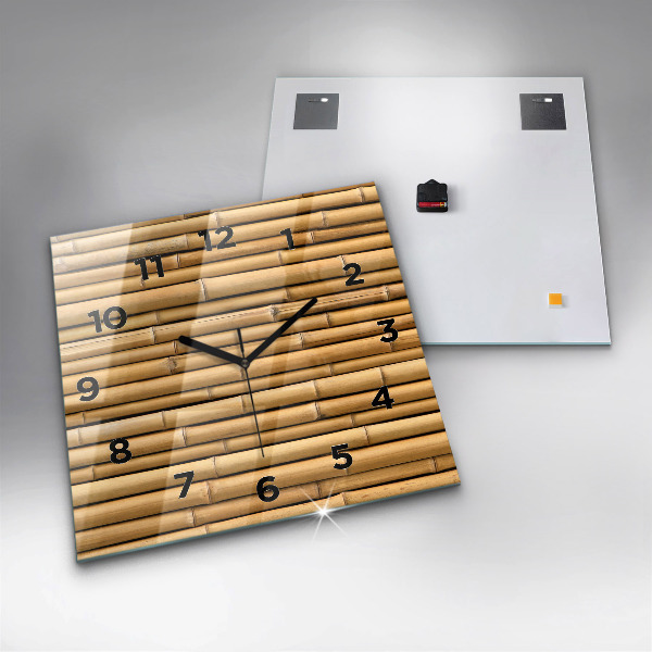 Square wall clock Bamboo sticks