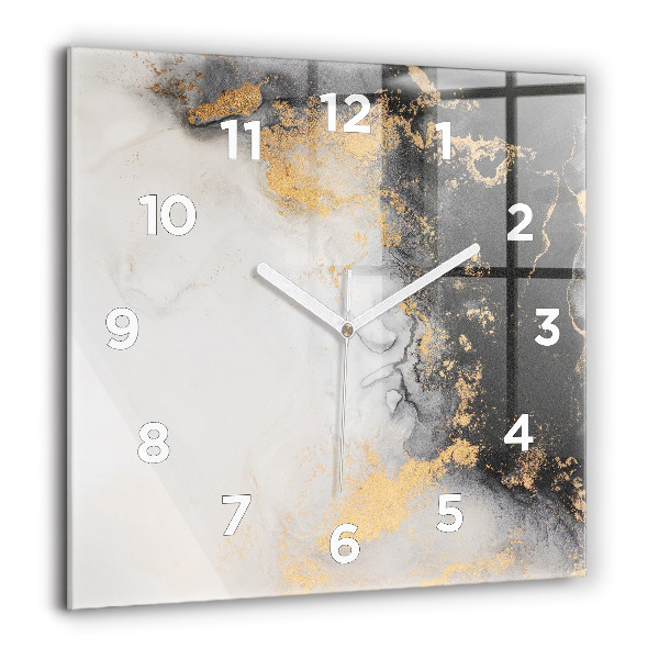 Square wall clock Artistic marble