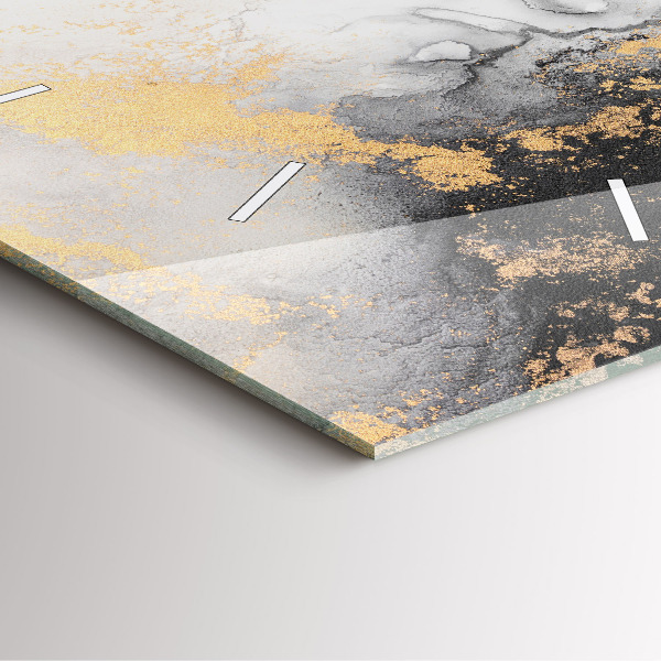 Square wall clock Artistic marble